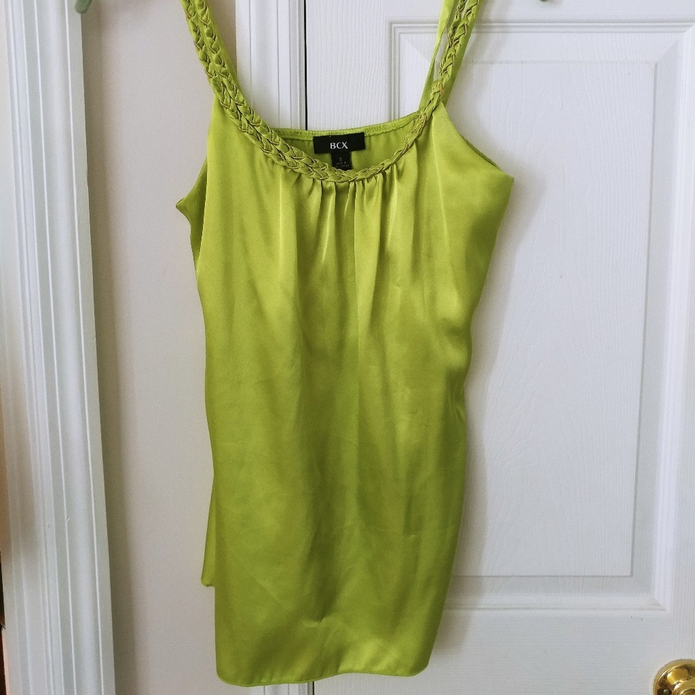 Lime green BCX silky tank top